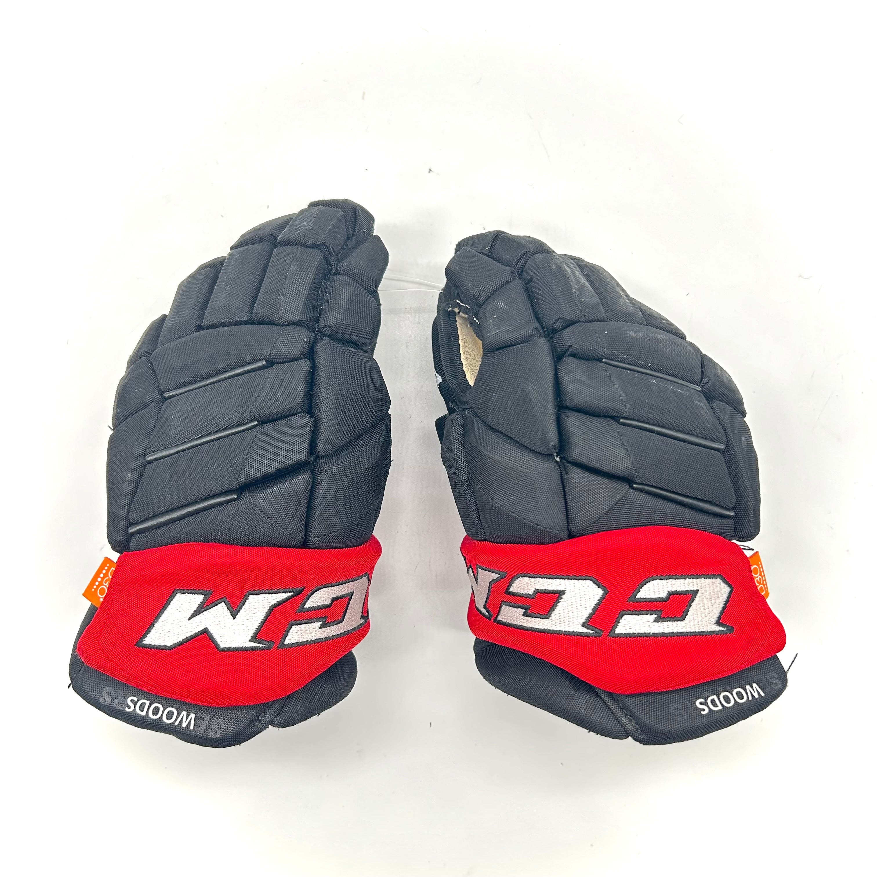 CCM HGJS - Gants Pro Stock d'occasion (noir/rouge)